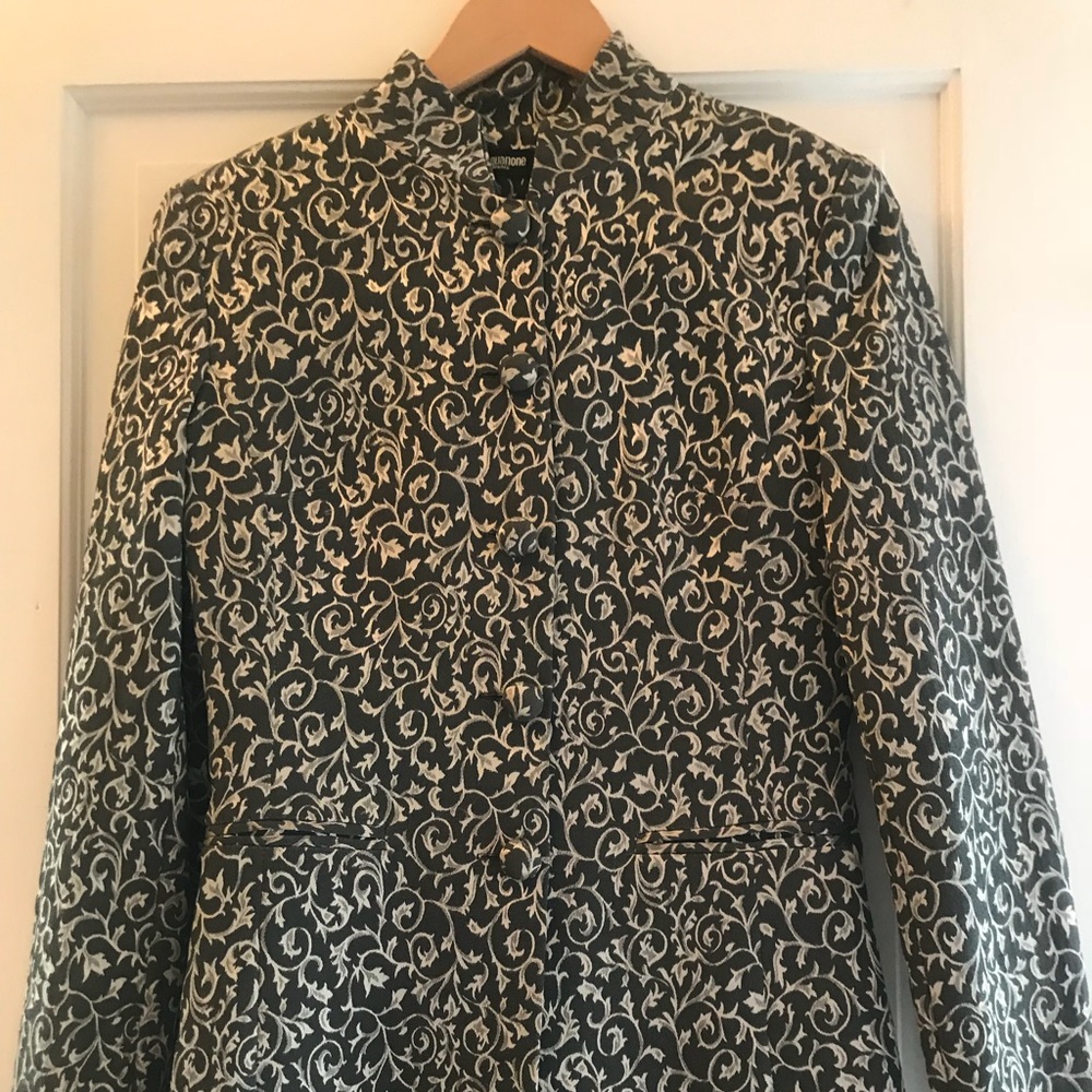 Sinequanone Mao-style jacket in silver and gray